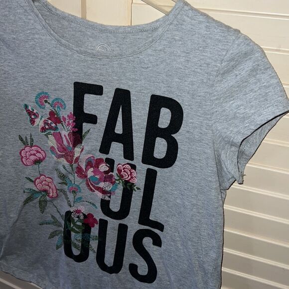 Girls “Fabulous “ Floral graphic shirt size 14/16 - Picture 3 of 4